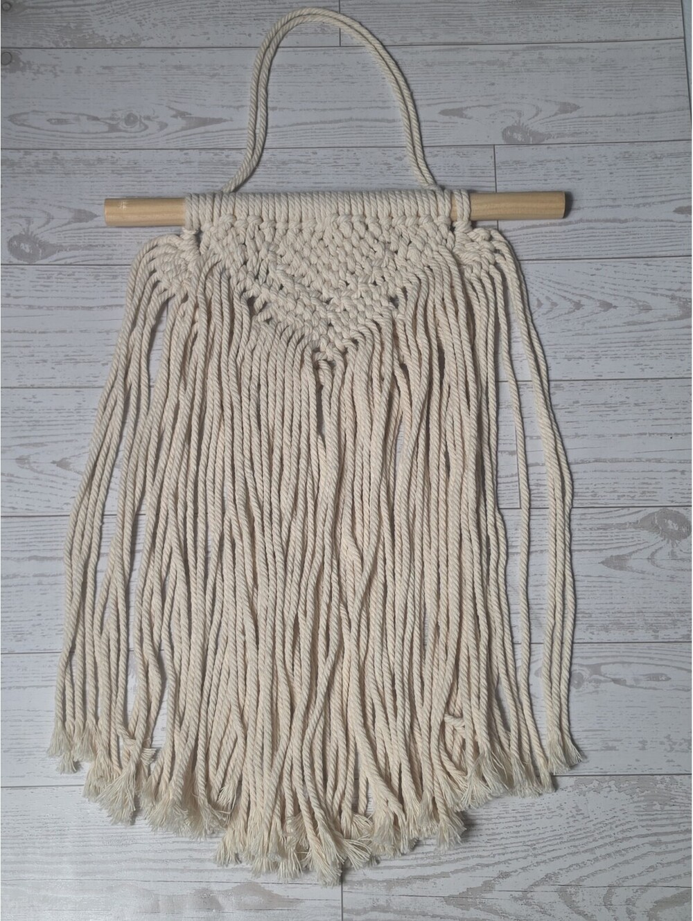 Boho Chic Macrame Woven Wall Hanging Tapestry Bohemian Art Home Decor 19" x 10"